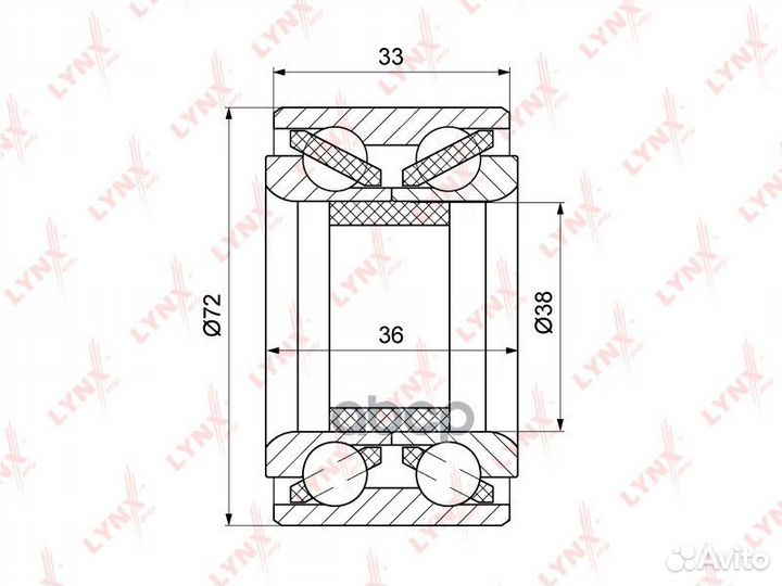 Подшипник ступицы lynxauto WB-1231 WB1231 lynxauto