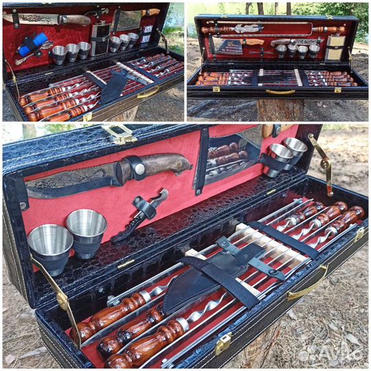 Наборы шампуров подарочные в кейсах