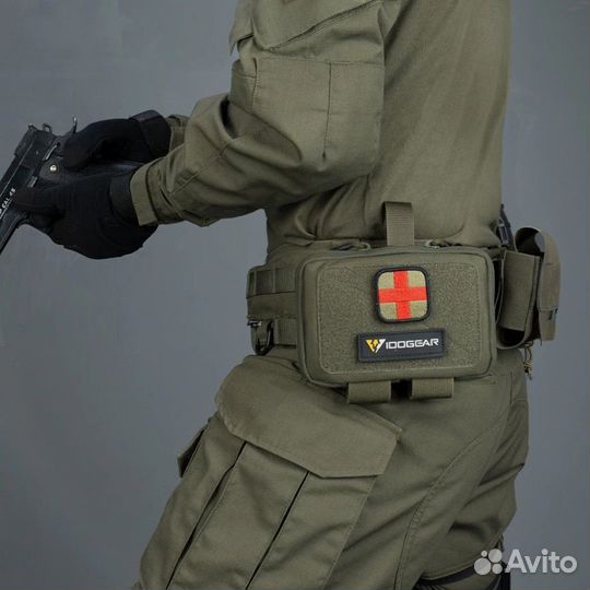 Аптечка тактическая вытяжная Med Pouch олива