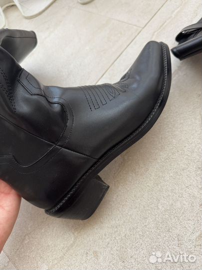 Сапоги казаки кожаные 39