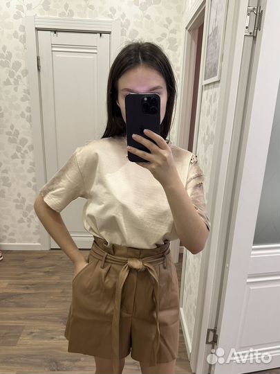 Новые кожаные шорты Zara
