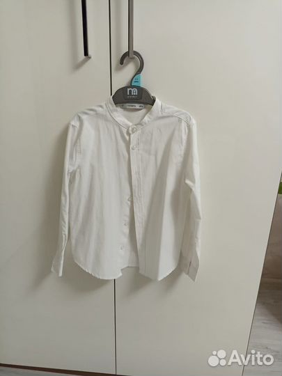 Белая рубашка для мальчика 116-122