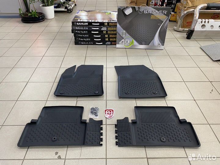 Коврики в салон черные каучук Peugeot 3008 2016+