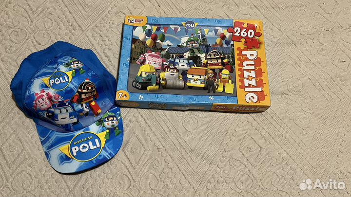 Кепка и пазл робокар поли