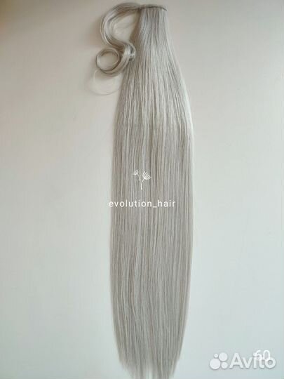 Накладной хвост шиньон термоволокно прямой