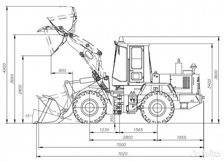 Фронтальный погрузчик Амкодор 332В, 2023