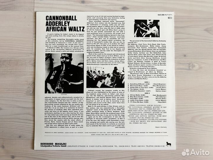 Винил Cannonball Adderley – African Waltz