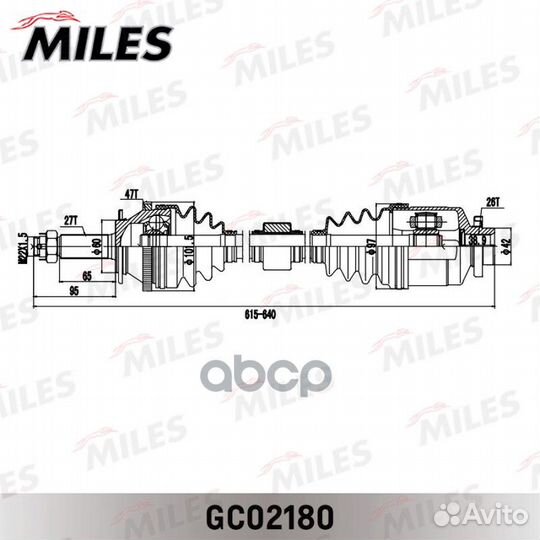 Привод в сборе hyundai sonata EF 04- (тагаз) 2