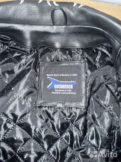 Кожаная куртка бренда rockmerch