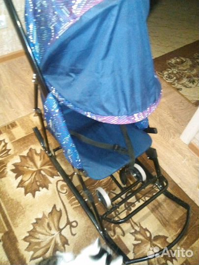 Санки- коляска с выдвижными колесами