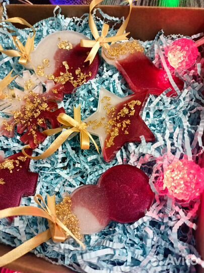 Ёлочные игрушки из эпоксидной смолы