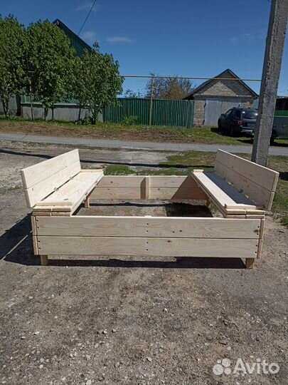 Детская песочница с крышкой