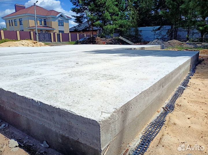 Фундамент монолитная плита