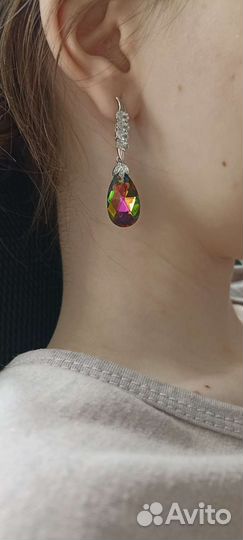Серьги скристаллами Swarovski