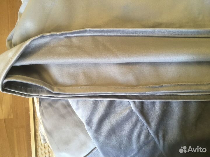 Шторы новые серые, серебристые из бархата 200x280
