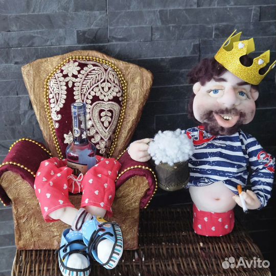 Подарок для мужчин, кукла царь, ручная работа