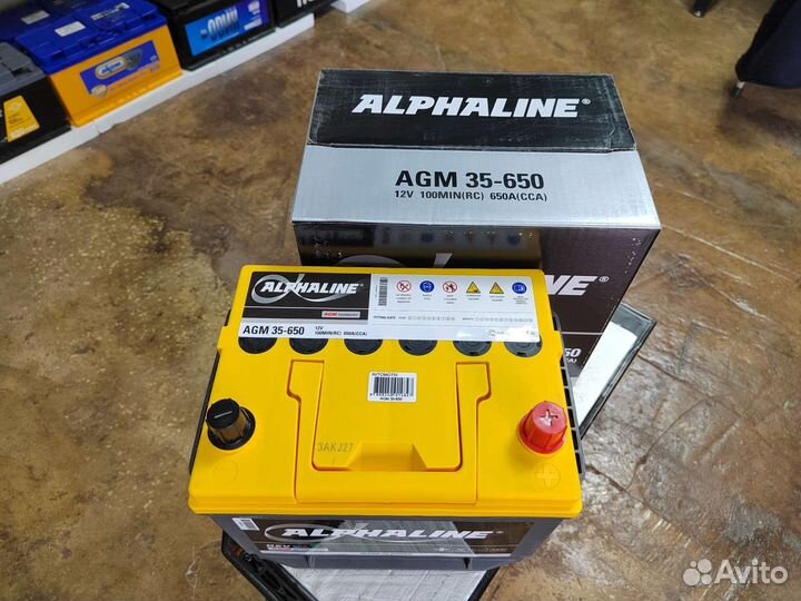 Аккумулятор гелевый Alphaline AGM 65 Ач обр 650 А