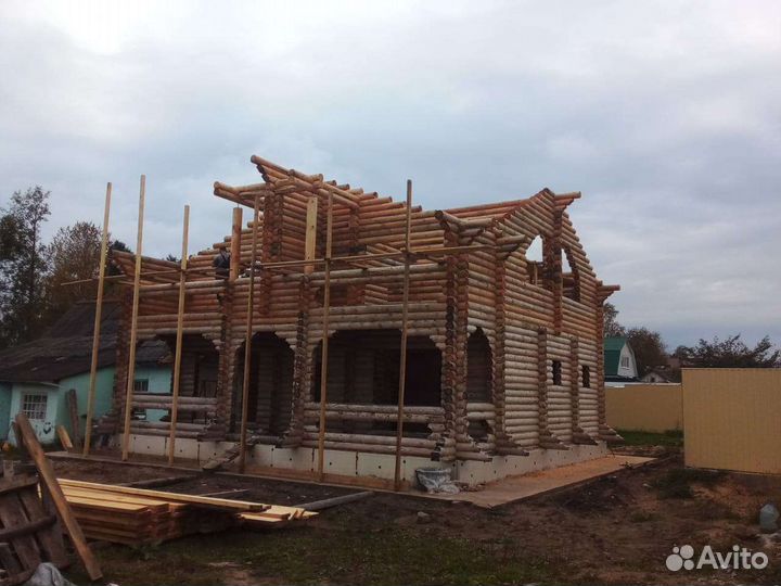 Строительство домов из оцилиндрованного бревна