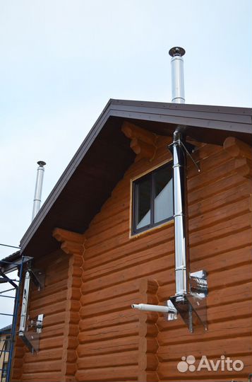 Монтаж дымохода для котла