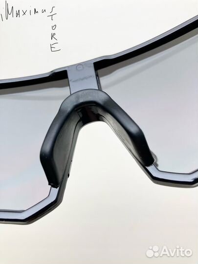 Спортивные очки зеркальные солнцезащитные чёрные
