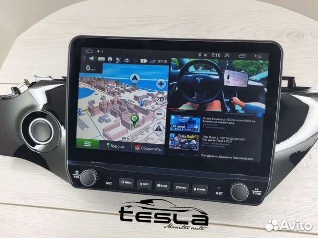Магнитола в стиле Тесла Kia Rio 4 Рио android 10