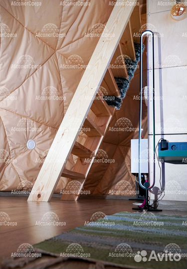 Геокупол для глэмпинга. Сферический шатерD8. Юрта