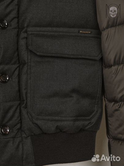 MooRer Оригинал пуховик бомбер с мехом мужской