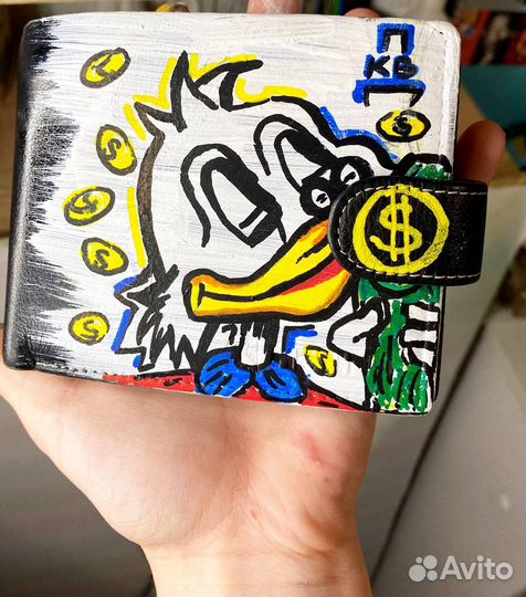 Кошелек Дональд Даг ручной росписи