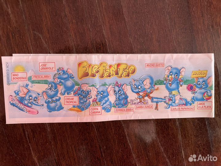 Киндер слоники коллекционные 5штук