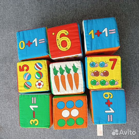 Развивающий кубик мягкий