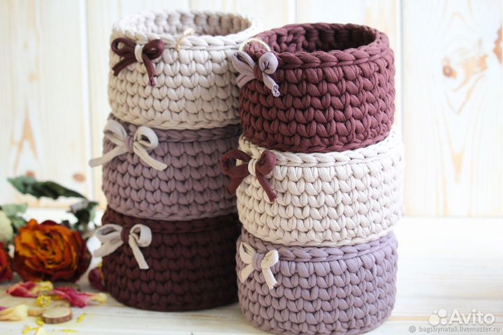 Основания для корзинок из трик-ой пряжи