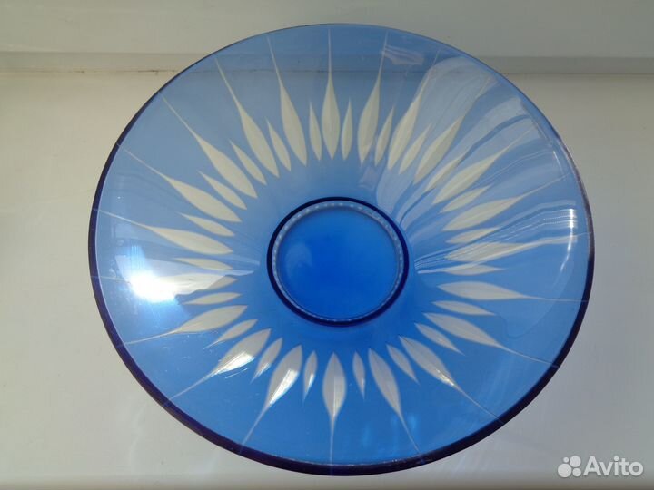 Вазы Цветное синее стекло СССР Разные