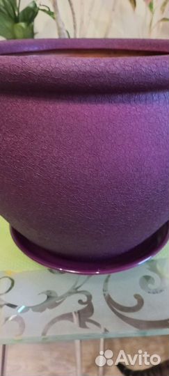 Большой цветочный горшок керамика