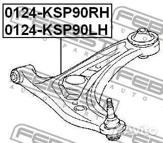 Рычаг toyota yaris 05-11 перед.подв.нижн.прав. Feb