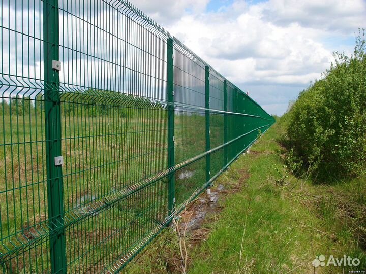 Забор из 3д сетки Гиттер, высота 1,5 м. спб и Обл