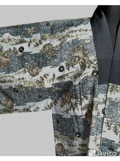 Кимоно с драконами. Дзюбан. Япония винтаж