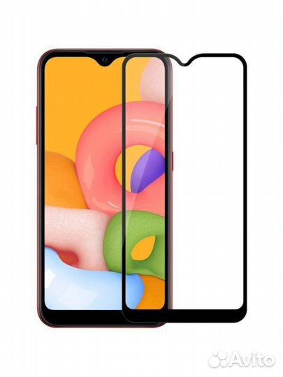 Защитное стекло 9Н на телефон Samsung Galaxy A12