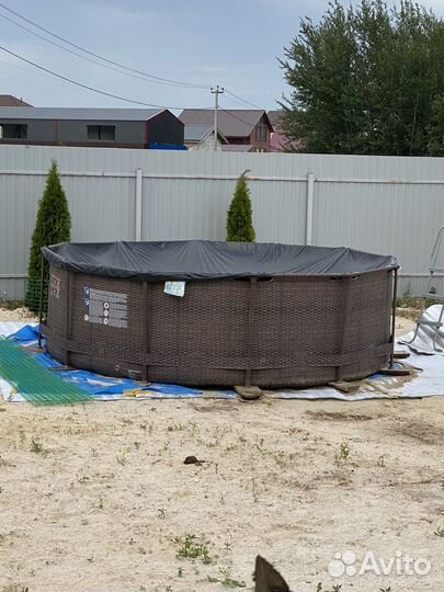 Каркасный бассейн bestwayротанг, 366х100 см, 9150л