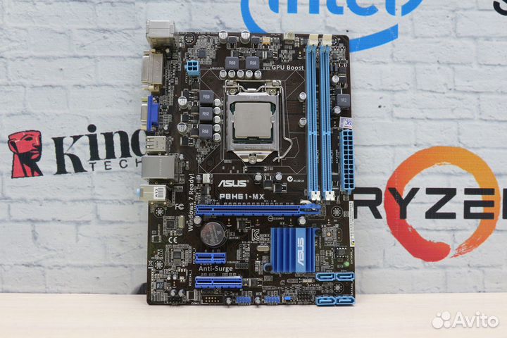 Комплект Intel Core i3-2100 + asus P8H61-MX