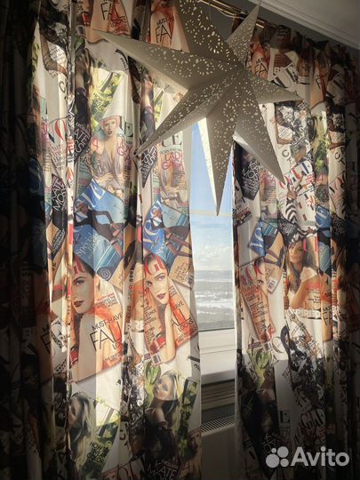 Шторы с принтом обложки журнала Вог