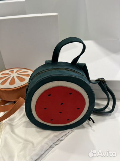 Рюкзак из натурального нубука «Арбуз»