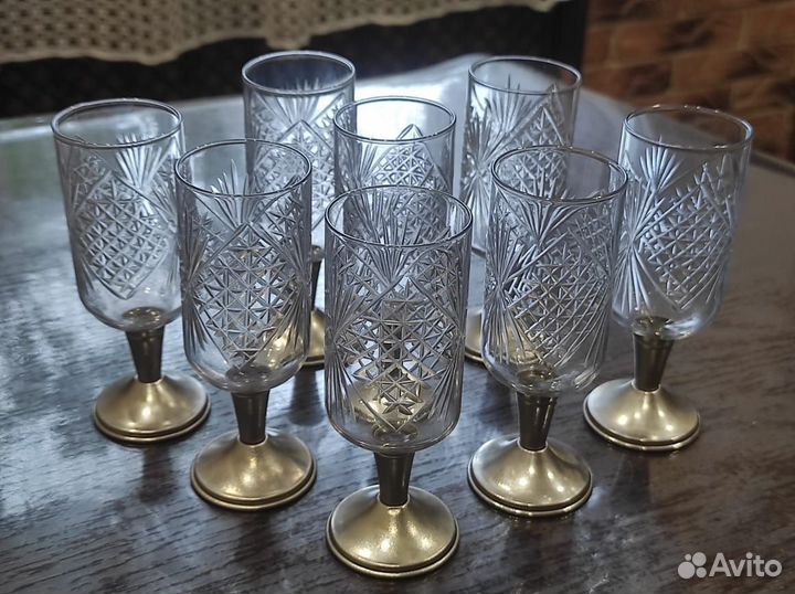 Хрустальные фужеры, рюмки,Калининские бокалы