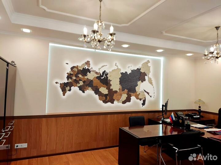 Карты России из дерева Новосибирск