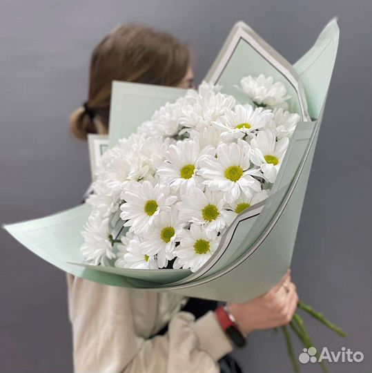 Моно-букет из кустовой хризантемы