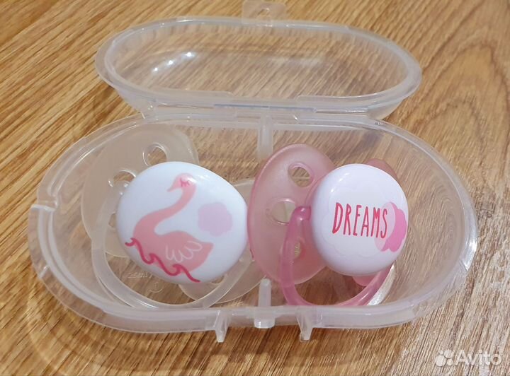 Пустышки Avent 2 шт. в футляре