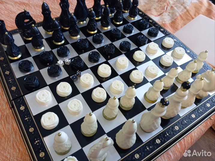 Шахматы нарды шашки 3 в 1 Сибирский сувенир