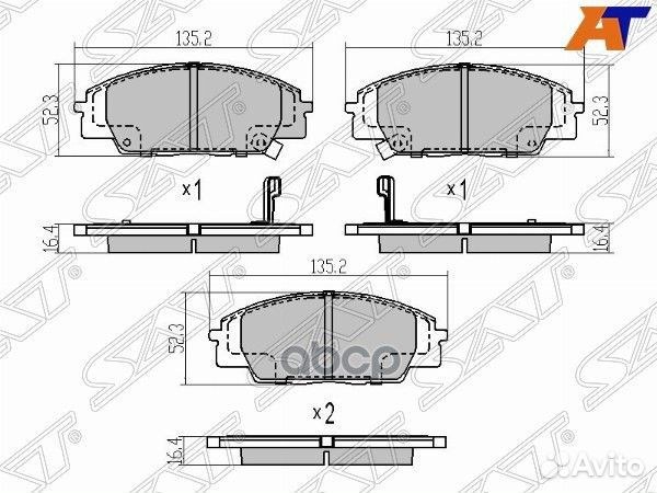 Колодки тормозные перед honda civic EN 06-12 ST