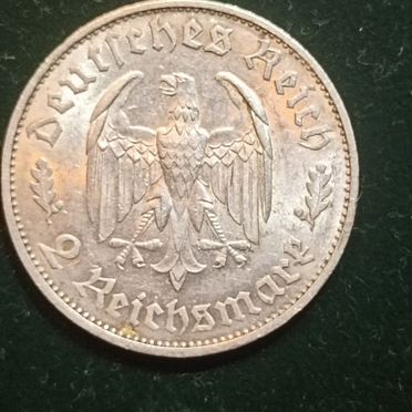 Монета 2 марки Шиллер 1934 серебро