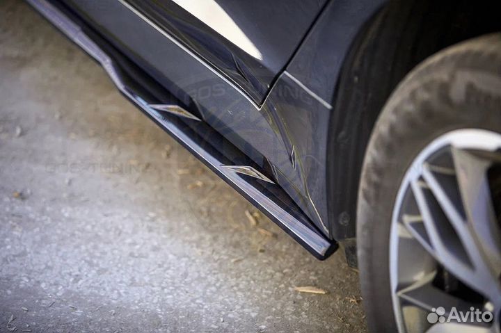Тюнинг накладки на пороги элероны Киа К5