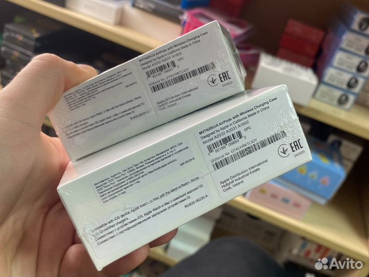 Airpods 2 s белые с беспроводной зарядкой